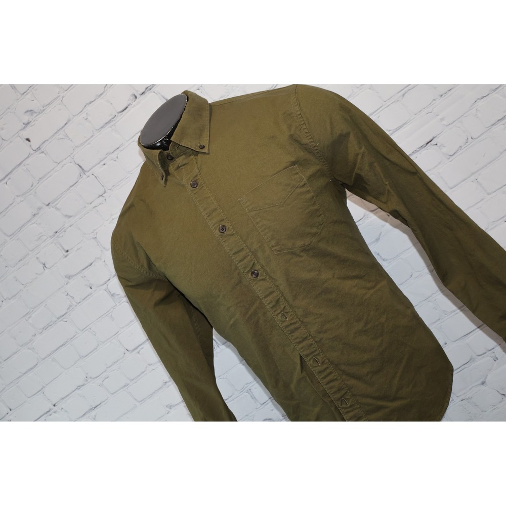 Bonobos Button Down Shirt Mens Medium Green Oxford Cloth Standard Fit